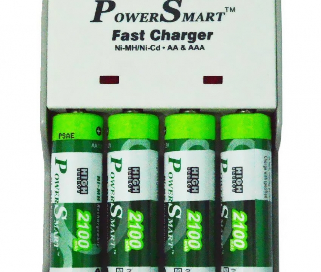 Power Smart 2100 Mahx 4 Cells Aa-aaa Ni-cd Ni-mh Camera Battery Charger