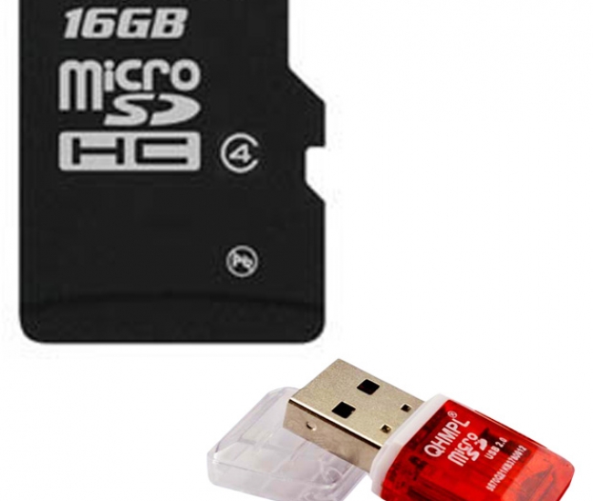 Kingston 16GB Micro SD Card (Class 4) + Free Micro SD Card Reader