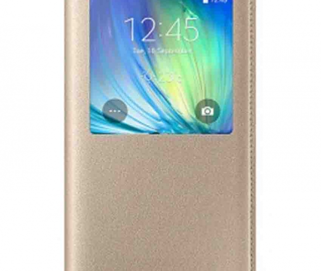 Samsung Flip Cover For Samsung Galaxy A5 - Gold