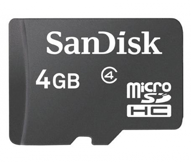 Sandisk 4 Gb Micro Sdhc Memory Card Class 2