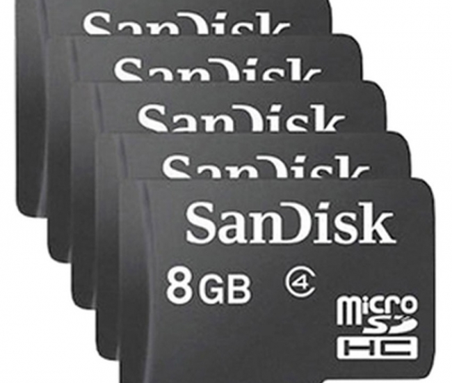 Sandisk Microsdhc 8gb Memory Card Pack Of 5