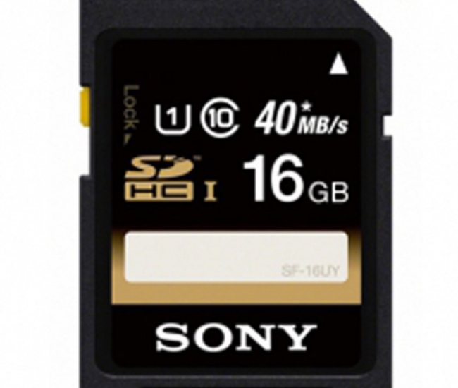 Sony Class 10 40 Mbps 16 GB SDHC Card