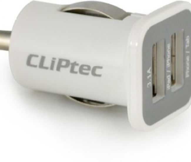 Cliptec 1.0 amp, 2.1 amp Car Charger