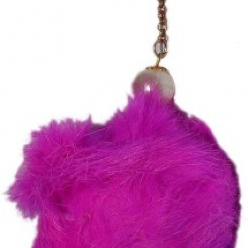 GooDiT  Rabbit Fur Ball Mobile Jewelry Audio Jack Brown
			Anti-dust Plug
