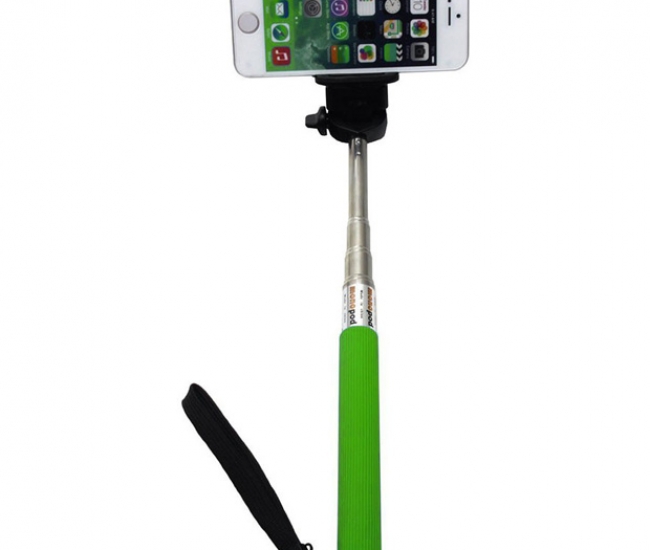 Escobar Green Selfie Stick With Bluetooth Remote
