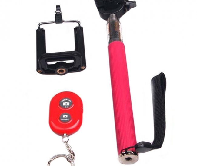 Ksj Selfy Selfie Stick With Bluetooth Remote For Micromax Phones