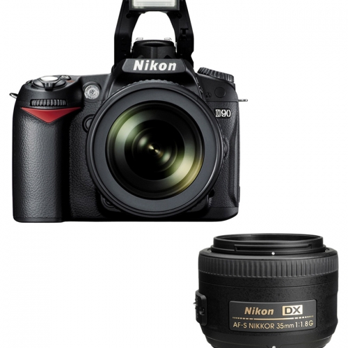 Nikon D90 DSLR Combo with AF-S 18-105mm VR + 35 mm f/ 1.8 G AF-S