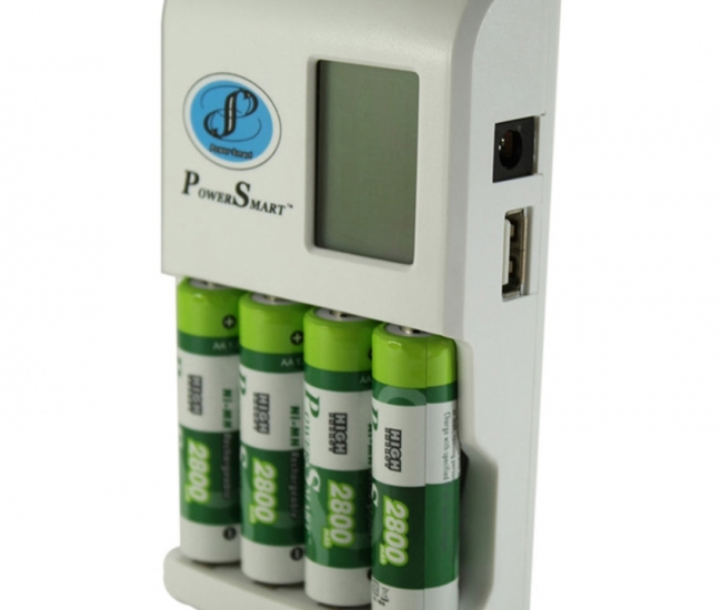 Power Smart 1 Hour Fast Battery Charger Having Usb Output With 4 Aa Batteries - 2800mah Capacity