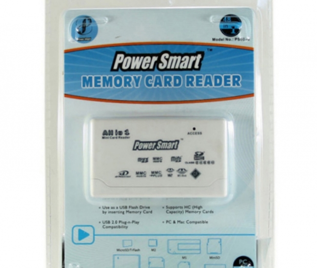 Power Smart 48 In 1 Card Reader - White
