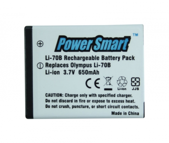 Power Smart 650mah Replacement Battery For Olympus Li-70b - White