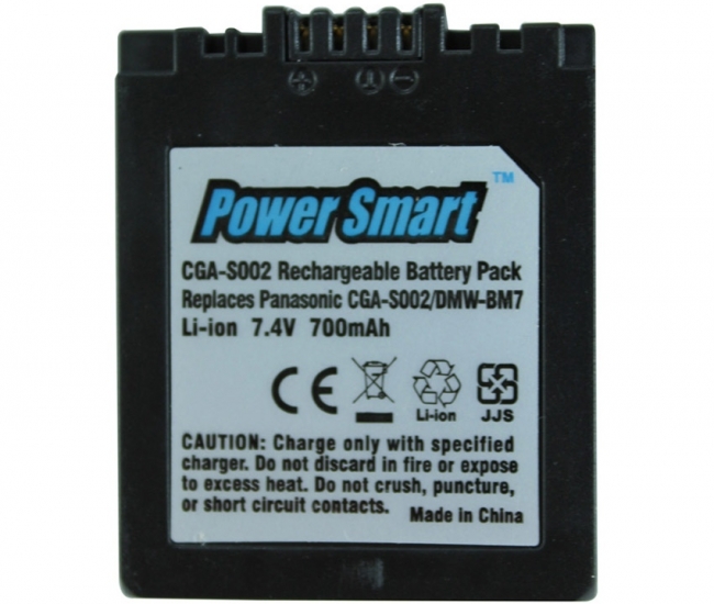 Power Smart 700mah Replacement Battery For Panasonic Cga-s002 And Dmw-bm7 - Black