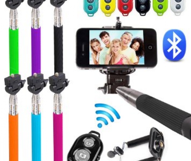 Ks Selfy Selfie Stick With Bluetooth Remote - Android And Ios Phones