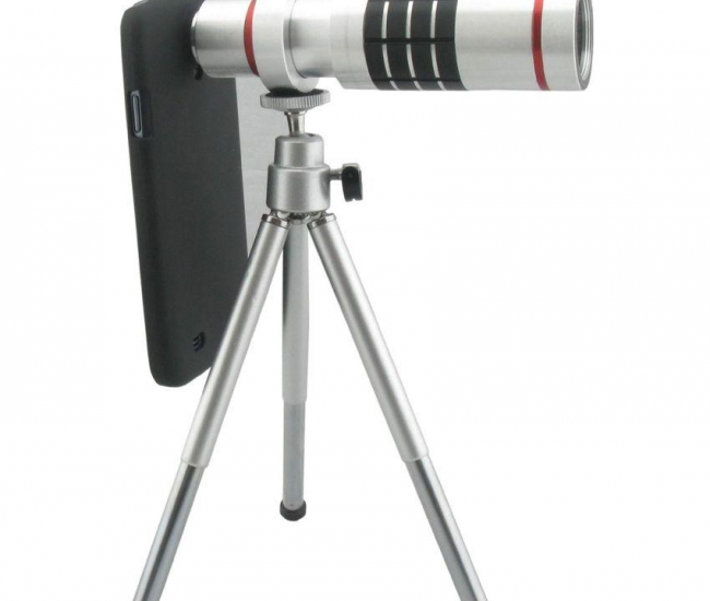 Samsung S6 18x Telescope Lens Kit Set - Zoom Lens, Back Cover & Mobile Tripod
