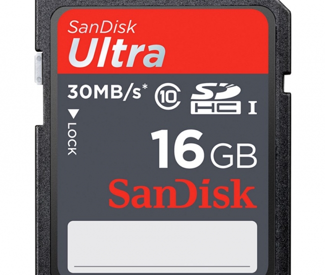 SanDisk Ultra SDHC 16 GB 30 MB/S Class 10 Memory Card