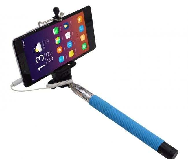 Selfie Stick Blue Monopods Shooting Accessories