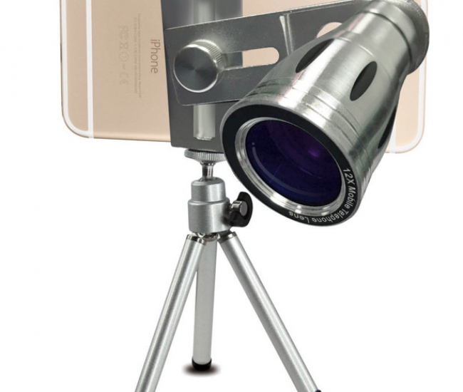 Xtra Combo Of 12x Optical Zoom Telescope Mobile Camera Lens Kit With Tripod And Adjustable Holder Accessory