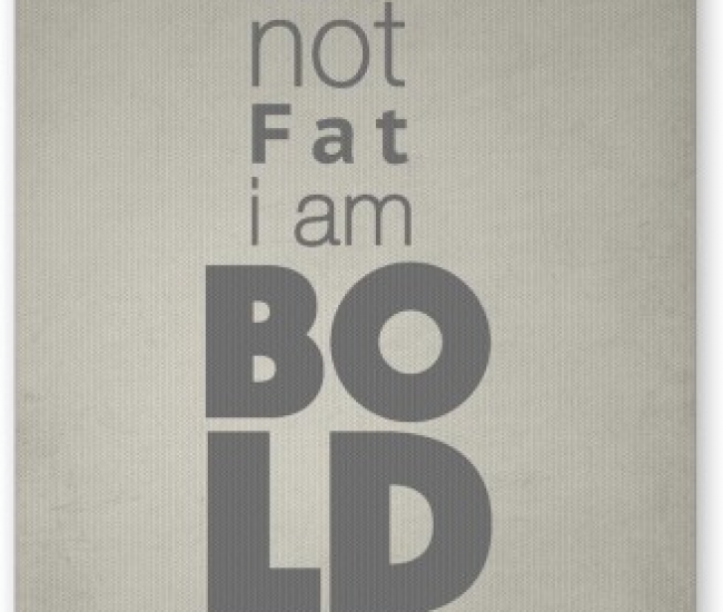 PosterGuy I am not Fat | Typography Illustration Mousepad