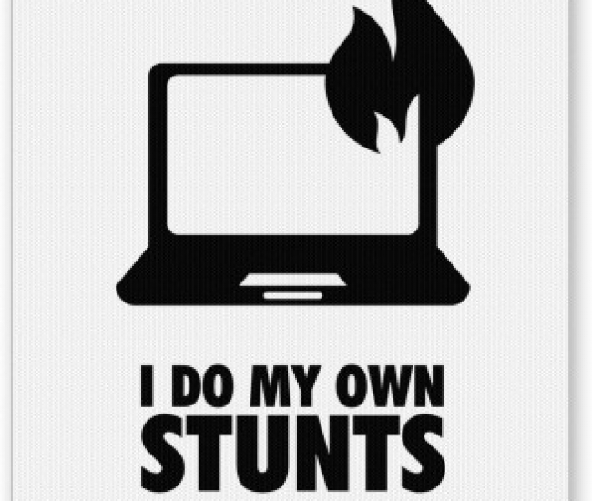 PosterGuy I Do My Own Stunts Laptop Minimal Illustration Mousepad