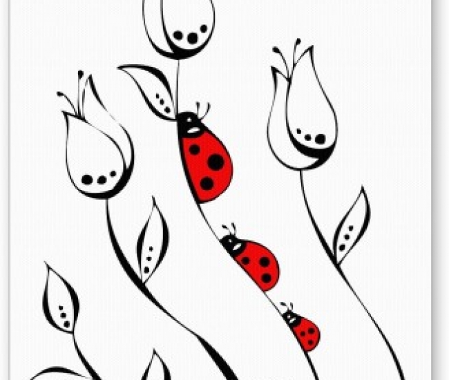 PosterGuy Red Lady Bug Illustration Mousepad