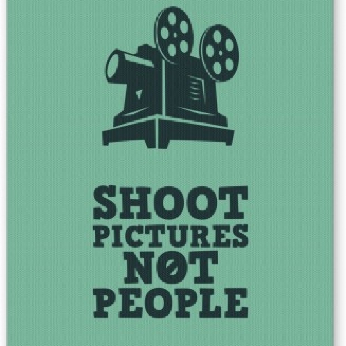 PosterGuy Shoot Pictures Not People Minimalist Illustration Mousepad
