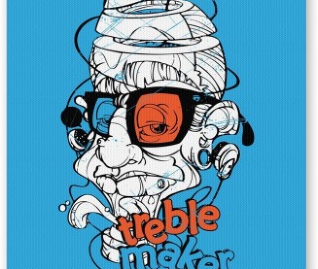 PosterGuy Treble Maker Quirky Illustration Music Fans Mousepad