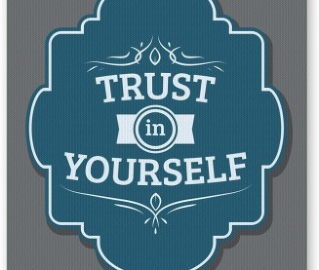 PosterGuy Trust In yourself Motivational Quote Graphic Illustration Mousepad