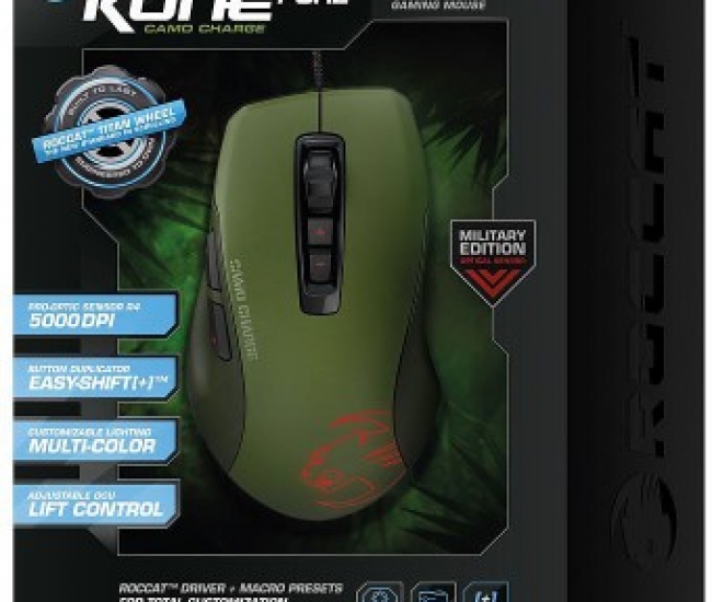 Roccat Kone Pure Camo Charge Military Edition Wired Optical Mouse Gaming Mouse (USB 2.0)