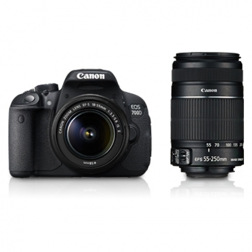 Canon Eos 700d With 18-55 + 55-250 Lens)