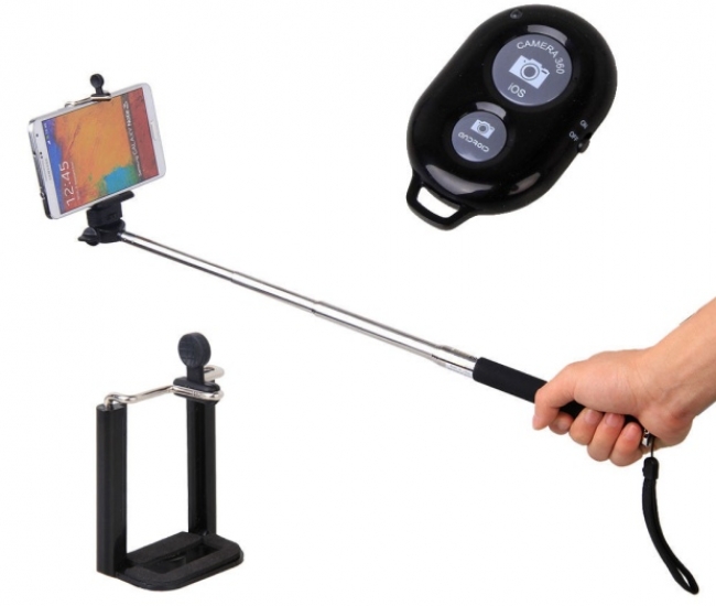 H&s Selfie Stick With Separate Bt. Camera Button