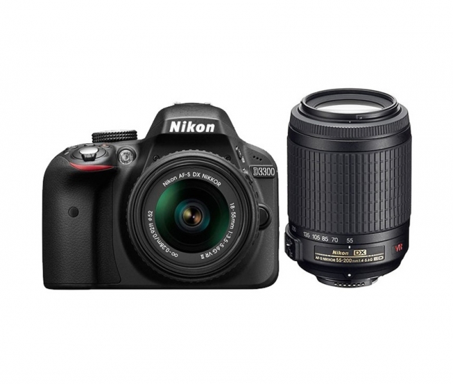 Nikon D3300 24.2MP DSLR With 18-55 VR II + 55-200VR