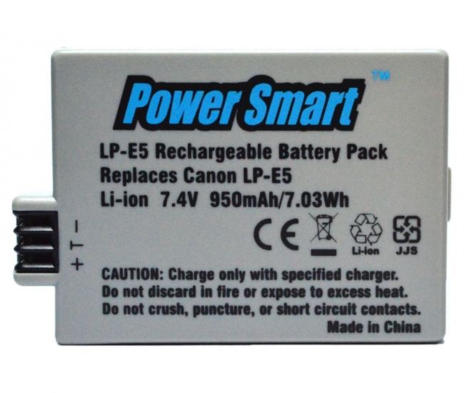 Power Smart 950 Mah 7.4v Li-ion Battery For Canon Lp-e5