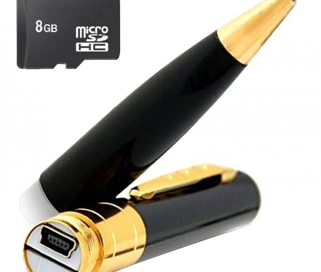 Varni Spy Pen Camera With Free 8gb Card - Black