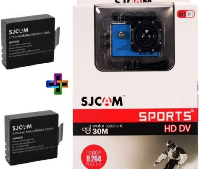 SJCAM SJ Sjcam 4000 Sj _6 Sjcam 4000 Wifi Blue_2Battery Sports & Action Camera