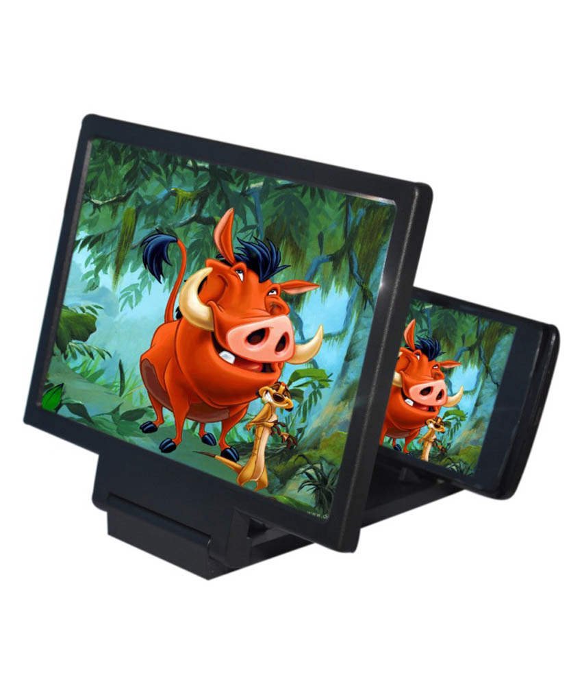 Dharma 3d Glass Screen Enlarger For Mobiles And Tablets - Black