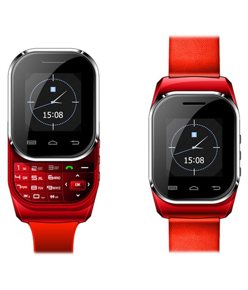 Kenxinda New W1 Red Dual Sim Smart Watch With Bluetooth Device