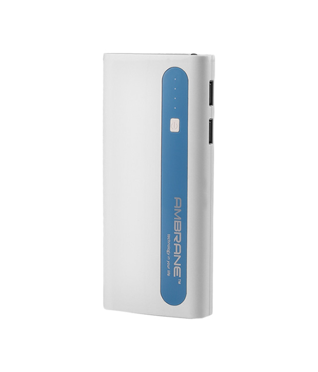 Ambrane 13000mah Power Bank - White And Blue
