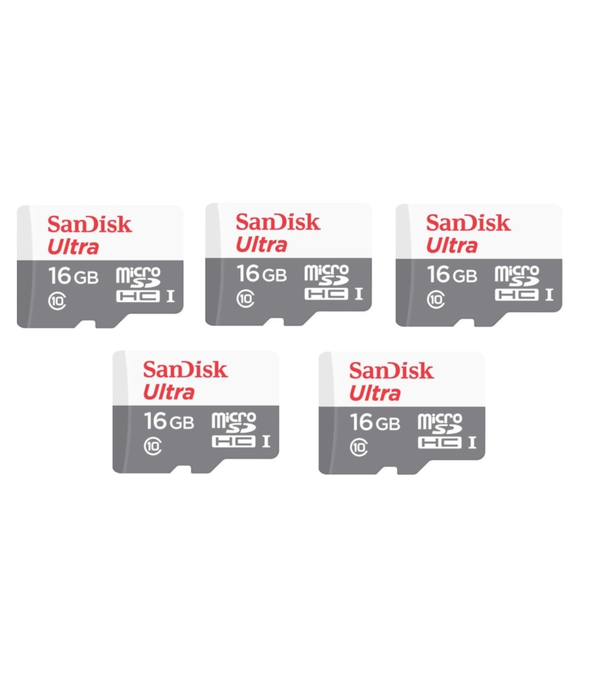 Sandisk 16gb Class 10 Micro Sd Card Pack Of 5