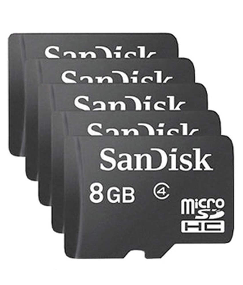 Sandisk Microsdhc 8gb Memory Card Pack Of 5