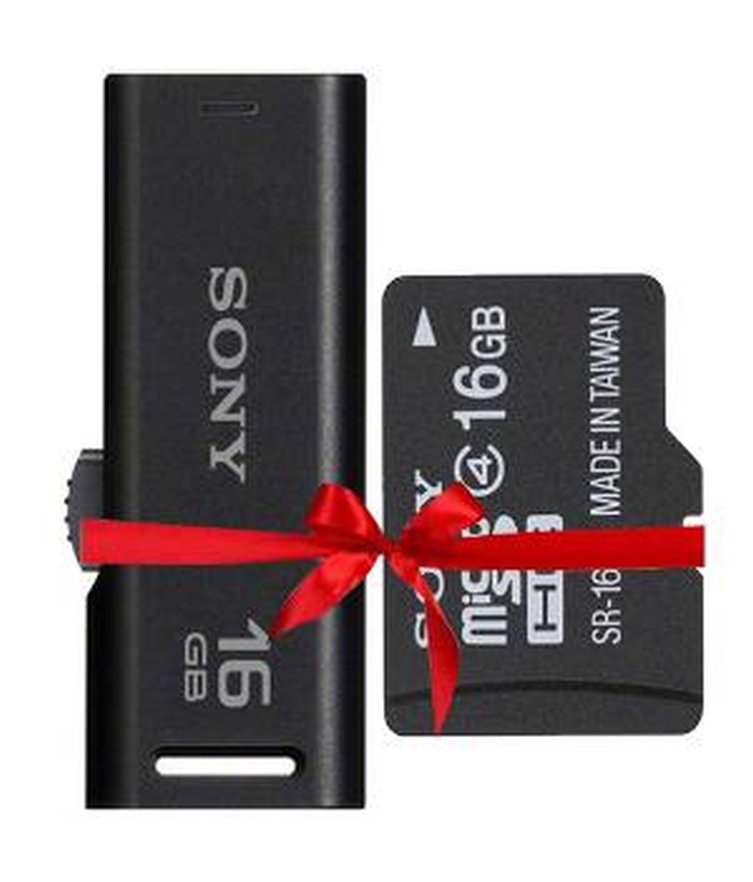 Sony 16 Gb Micro Sdhc Memory Card With 16 Gb Pen Drive