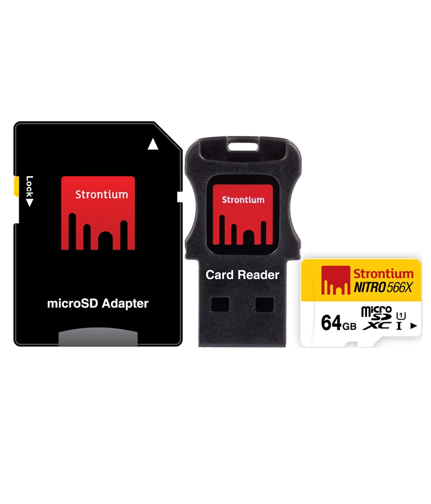 Strontium 64GB Nitro Micro SD Card 85MB/S (3in1)