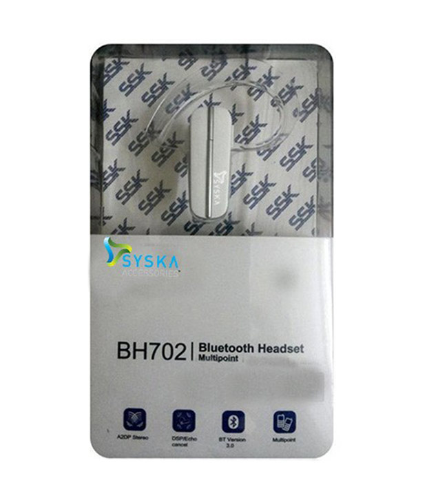 Syska Ssk Bh702 Wireless Bluetooth Headset - White