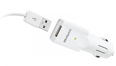Capdase TKII-A22G USB Car Charger & Cable for iPod /
			iPhone