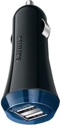 Philips DLP2257 Dual USB 10.5 W 5V / 2.1A for Tablet,
			Mobile Phone, Universal Usage Ultrafast Car Charger