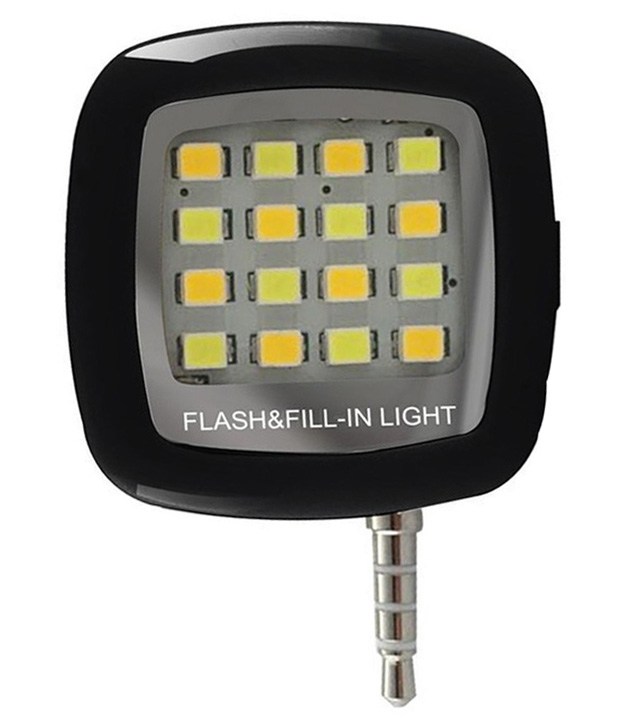 Asm Energy Mini 16 Led Selfie Flash Light Black