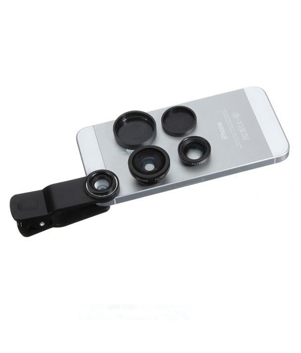 Fotonica Universal 3 In 1 Cell Phone Camera Lens Kit-black