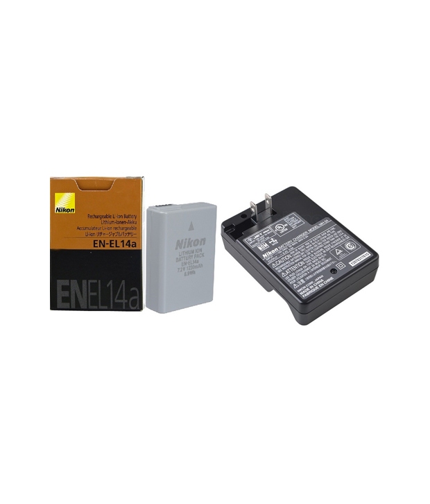 Gfd Compatiable Nikon En-el14a Battery + Mh-24 Charger For D-3100, D5100 And P700