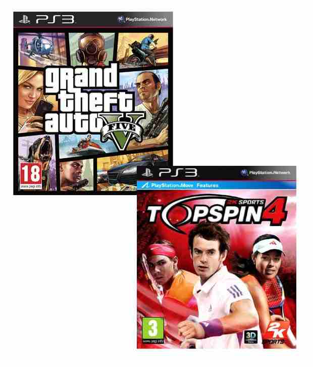 GTA V PS3 & Topspin 4 PS3