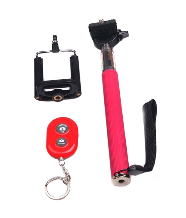 Ksj Selfy Selfie Stick With Bluetooth Remote For Micromax Phones