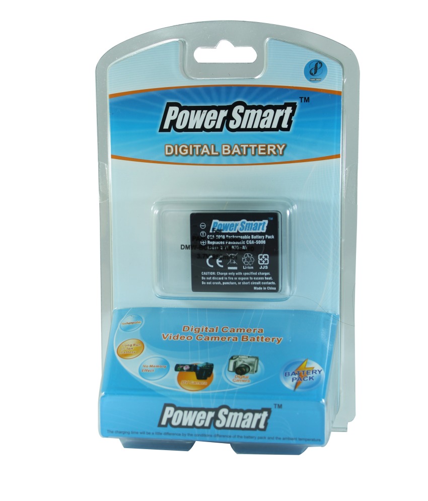 Power Smart 950mah Replacement Battery For Panasonic Cga-s008 - Black