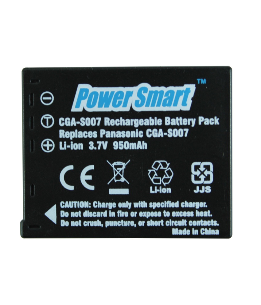 Power Smart 950mah Replacement Battery For Panasonic Cga-s007 - Black